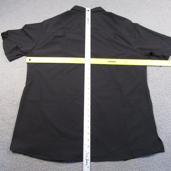 Gerry Men's XL Black Button Down Hiking Shirt Front Zip Pocket Lightweight - Picture 11 of 12